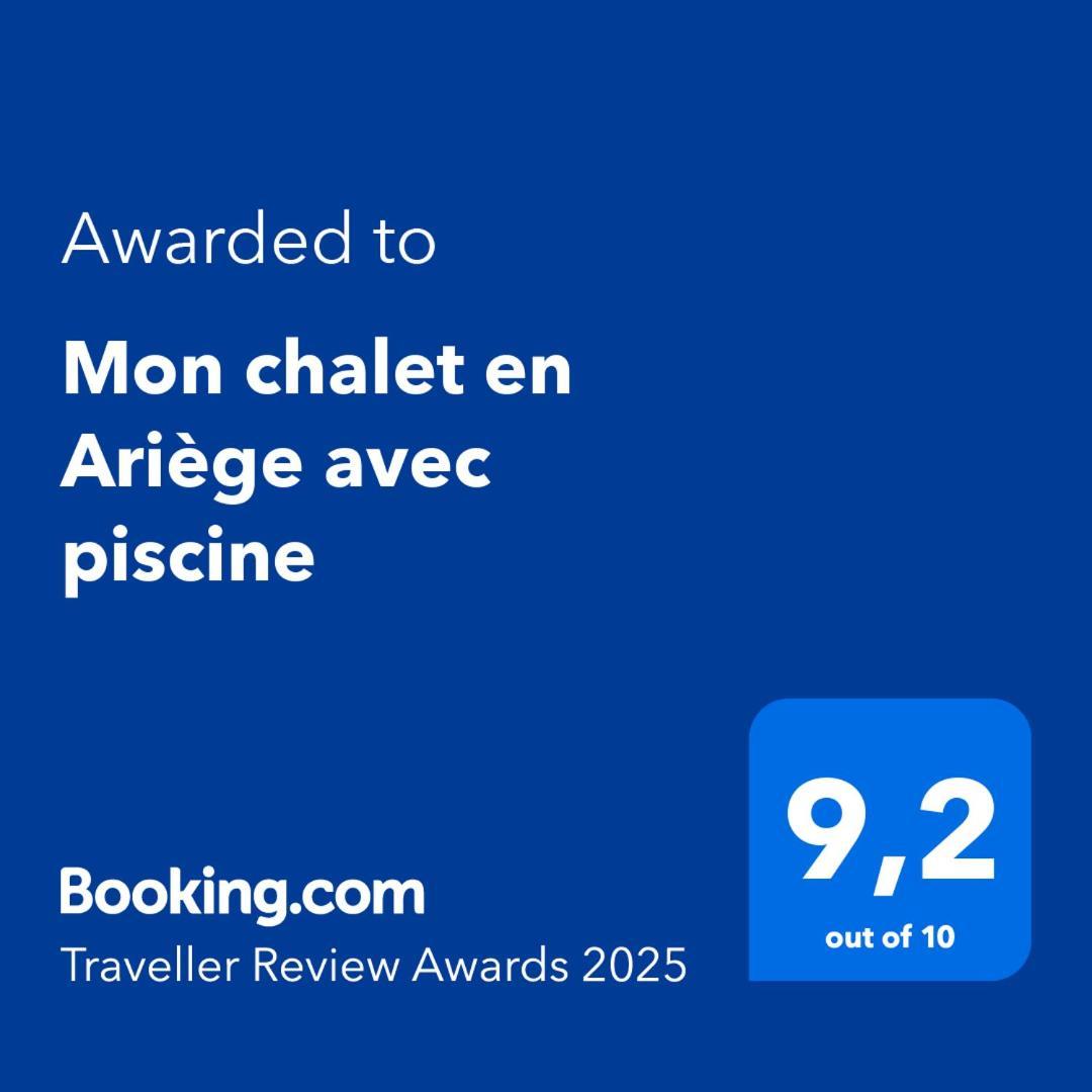 Mon Chalet En Ariege Avec Piscine Daumazan-sur-Arize Bagian luar foto